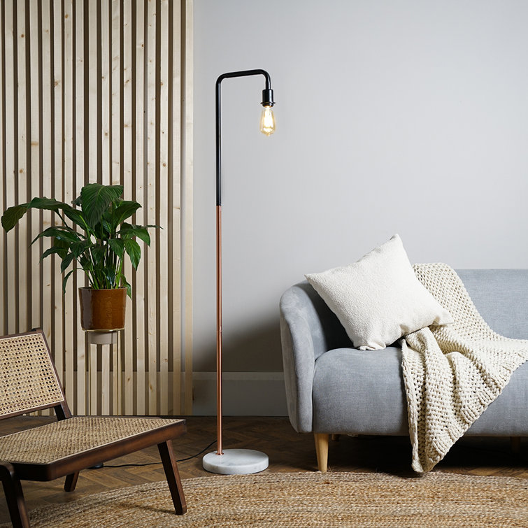 Copper curved deals floor lamp